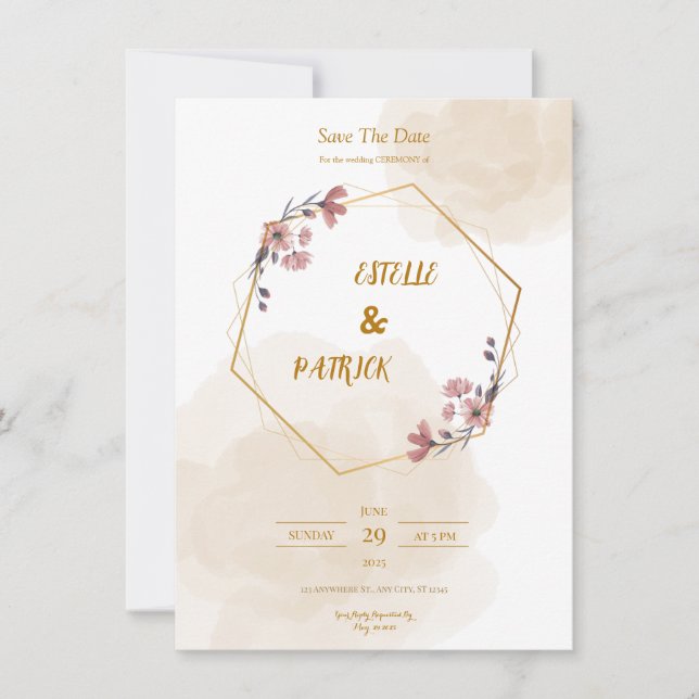 Elegant simple invitation (Front)