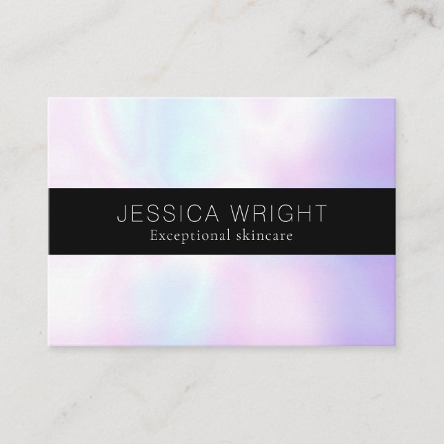 Elegant Simple Iridescent Appointment Card (Front)