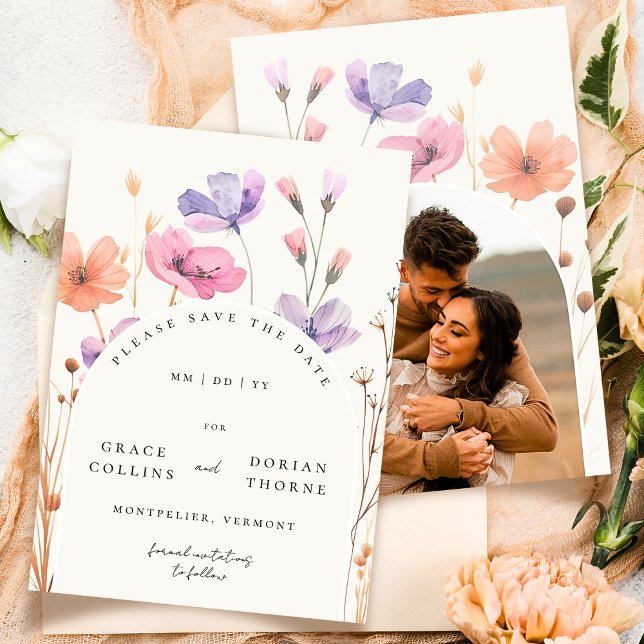 Elegant Simple Ivory White Rustic Neutral Wedding Save The Date (Creator Uploaded)