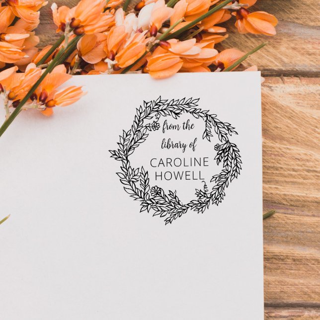 Elegant Simple Leaves From The Library Of Self-in Self-inking Stamp (Creator Uploaded)