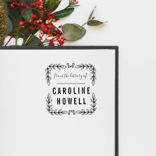 Elegant Simple Leaves From The Library Of Self-in Self-inking Stamp (Creator Uploaded)