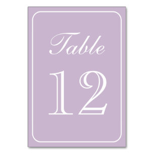 Elegant Simple Lilac Table Number