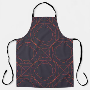 Elegant, simple, lively, modern line pattern art apron