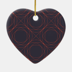 Elegant, simple, lively, modern line pattern art ceramic ornament