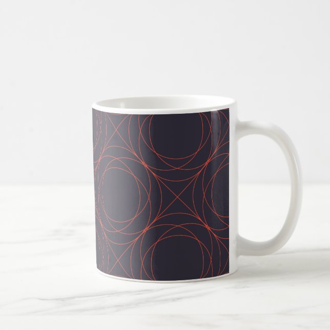 Elegant, simple, lively, modern line pattern art coffee mug (Right)