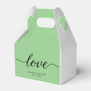 Elegant Simple Love Script Wedding custom Favour B Favour Box