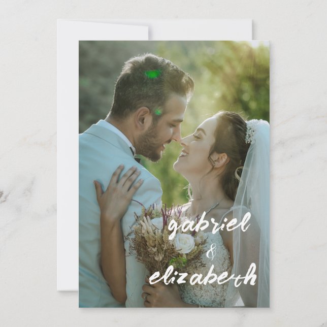 elegant & simple luxurious blue wedding invitation (Back)