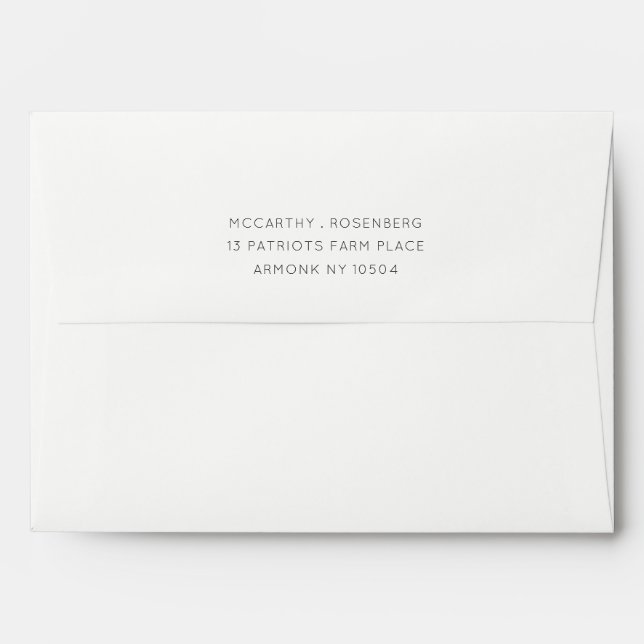 Elegant Simple Minimal Kraft Return Address  Envelope (Back (Top Flap))