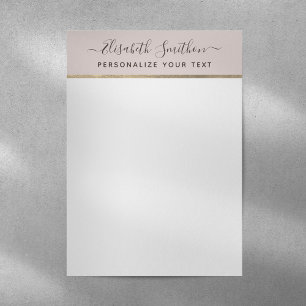   Elegant Simple Minimal Taupe Personal Stationery Custom Letterhead