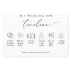 Elegant Simple, Minimal Wedding Timeline, Program