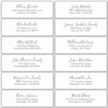 Elegant Simple Minimalist Modern Address Label<br><div class="desc">Easy to personalise,  names and addresses / individual wedding shipping address label stickers for guests.</div>