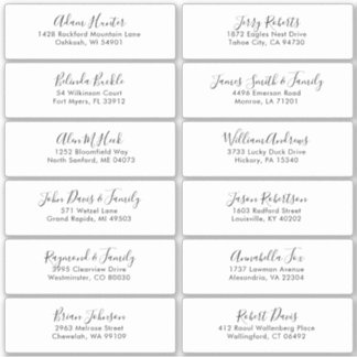 Elegant Simple Minimalist Modern Address Label