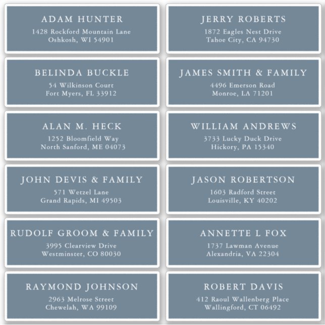 Elegant Simple Minimalist Modern Address Label (Front)