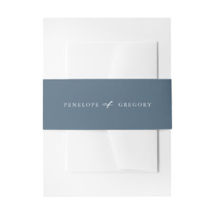 Elegant Simple Minimalist Modern Wedding Invitation Belly Band