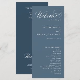 Elegant Simple Minimalist Modern Wedding  Program