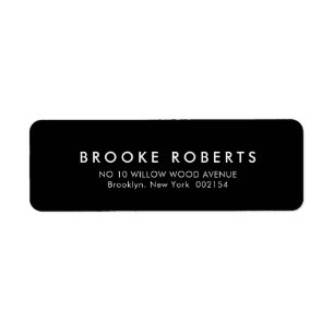 Elegant Simple Minimalist Modern Wedding  Return Address Label