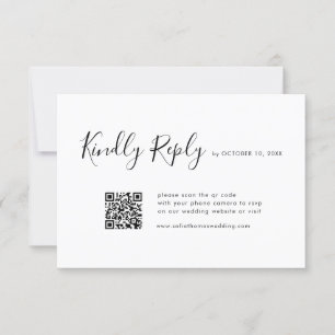 Elegant Simple Minimalist Modern Wedding  RSVP Car