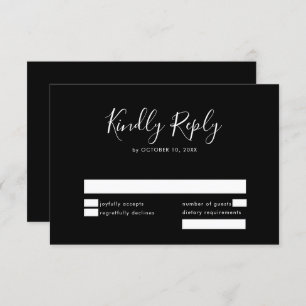 Elegant Simple Minimalist Modern Wedding  RSVP Card