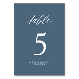 Elegant Simple Minimalist Modern Wedding Table Number