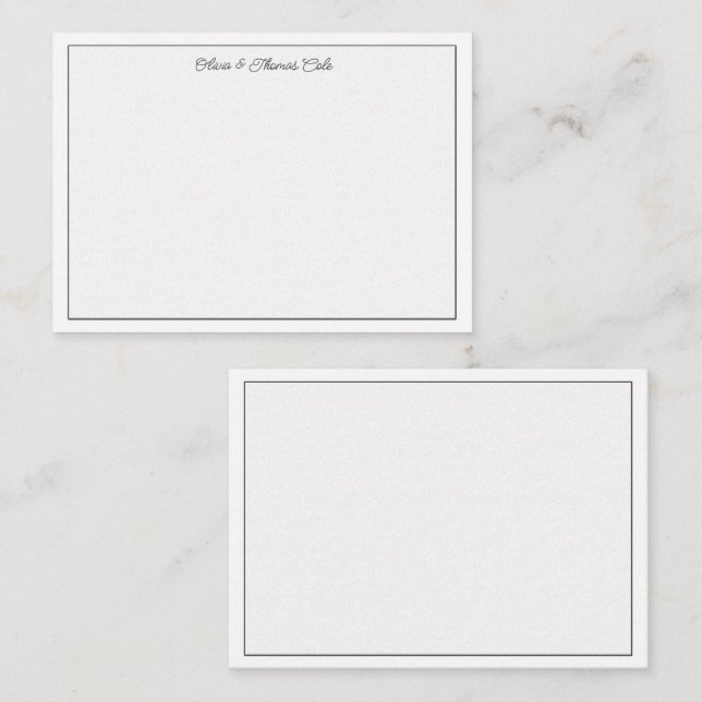 Elegant Simple Minimalist Stucco Wedding Couple Card (Front/Back)