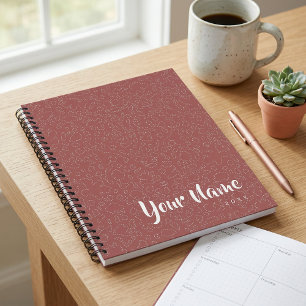 Elegant simple minimalist trendy boho chic spiral notebook