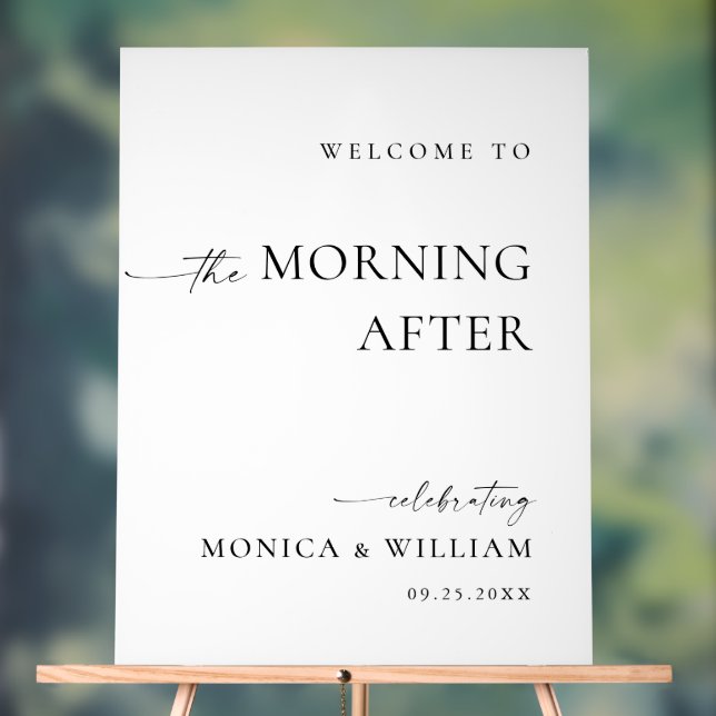 Elegant Simple Minimalist Welcome Farewell Brunch Acrylic Sign (Neutral)