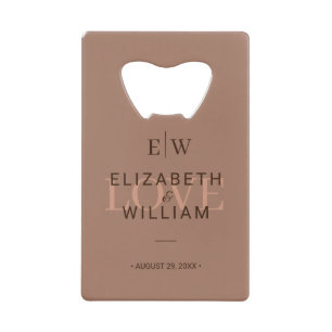 Elegant Simple Mocha Mousse with Monogram Wedding