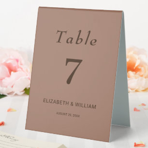 Elegant Simple Mocha Mousse with Monogram Wedding