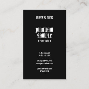 Elegant Simple Modern Black And White Template Business Card