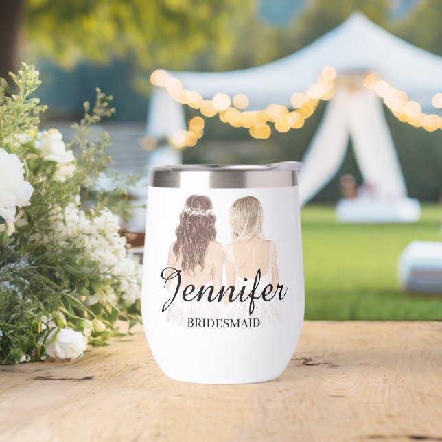 elegant simple modern bridesmaid Personalised  (Wedding)