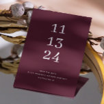 Elegant simple modern burgundy minimalist wedding save the date<br><div class="desc">Elegant simple modern minimalist wedding Save the Date in shades of burgundy and plum colours. Please contact me if you need additional items.</div>