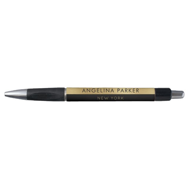 Elegant Simple Modern Chic Gold And Black (Front)