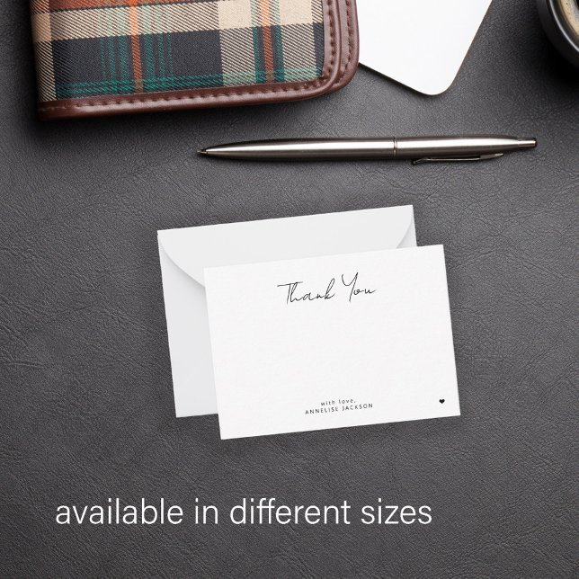 Elegant simple modern chic script thank you  card (Creator Uploaded)