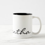 elegant simple modern chic trendy monogram black Two-Tone coffee mug<br><div class="desc">This stunning,  sophisticated design features your monogram in a steel grey,  on a solid black background. Pure elegant simplicity in a contemporary presentation,  this design makes the perfect gift for the stylish woman.</div>