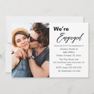 Elegant & Simple Modern Engagement Party Invitation