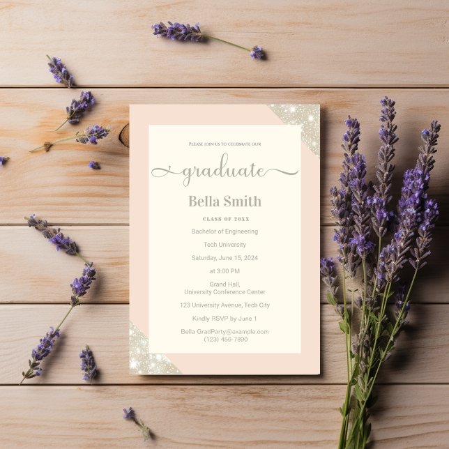 Elegant Simple Modern Graduation Invitation (Creator Uploaded)