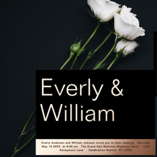 Elegant Simple Modern Minimalist Gold Wedding