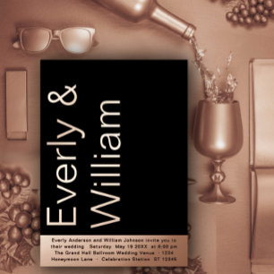 Elegant Simple Modern Minimalist Rose Gold