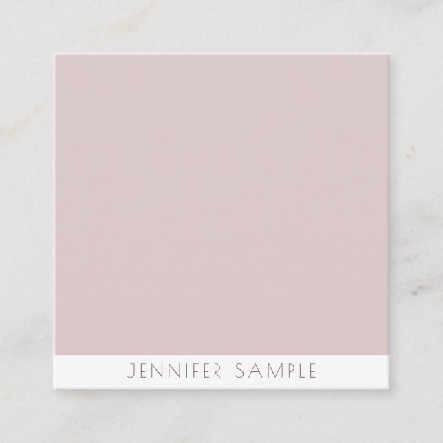 Elegant Simple Modern Minimalist Template Luxury Square Business Card (Front)