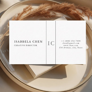 Elegant Simple Modern Monogram Business Card
