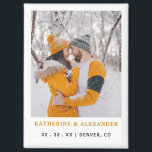 Elegant Simple Modern Photo Wedding Save The Date  Magnet<br><div class="desc">Elegant Simple Modern Photo Wedding Save The Date magnet. Minimalist wedding save the date magnet editable template,  easy to personalised with your photo ,  names and wedding destination info. This makes a nice keepsake or wedding favour also.</div>