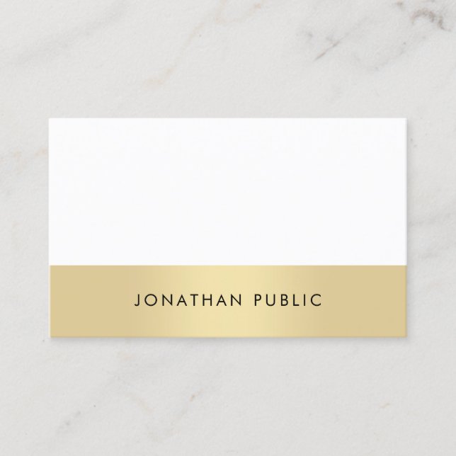 Elegant Simple Modern Professional Trendy Plain Business Card (Front)