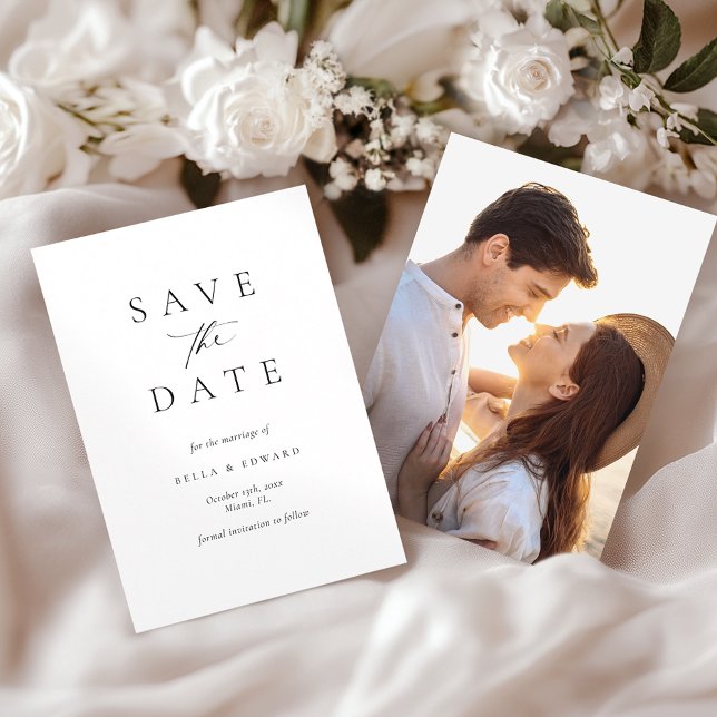 Elegant Simple Modern Wedding  Save The Date (Creator Uploaded)