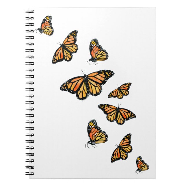 Elegant simple monarch butterfly notebook (Front)