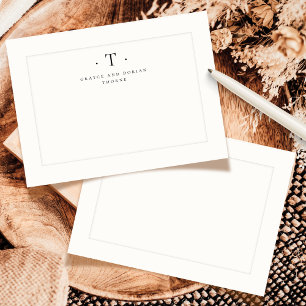 Elegant Simple Monogram Couple Initial Platemark Card
