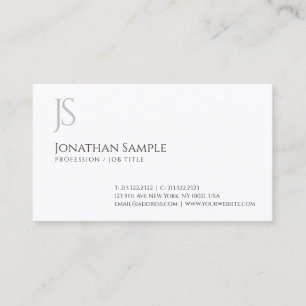 Elegant Simple Monogram Professional Template Business Card