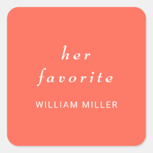 Elegant Simple Neon Flare with Monogram Wedding Square Sticker