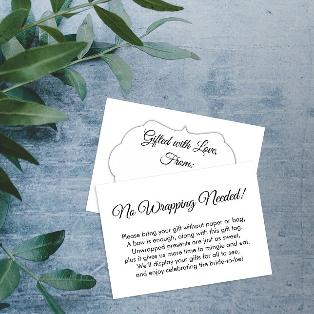 Elegant, Simple No Wrapping Needed! Bridal Shower Enclosure Card (Creator Uploaded)