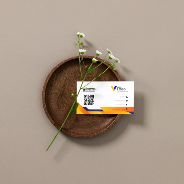 Elegant Simple Orange Business Card (Creator Uploaded)