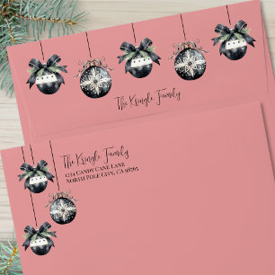 Elegant Simple Ornament Christmas Envelope